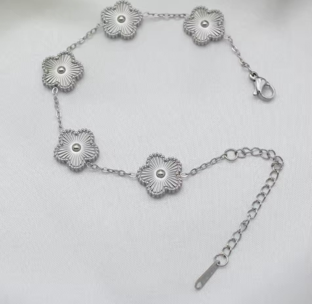 Silver Flower Bracelet