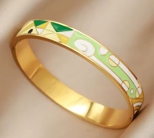 Stainless Steel Oil Paint Bangle