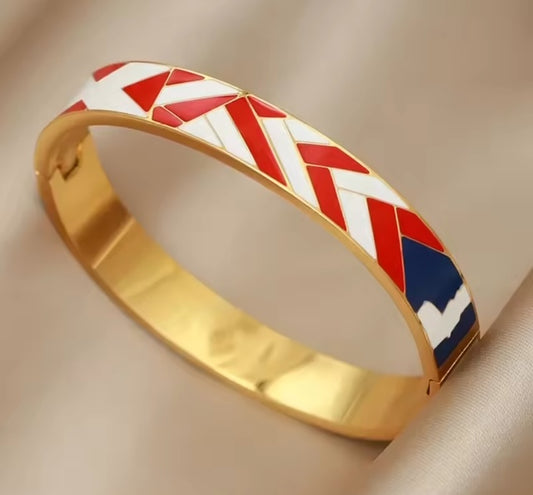 Stainless Steel Oil Paint Bangle