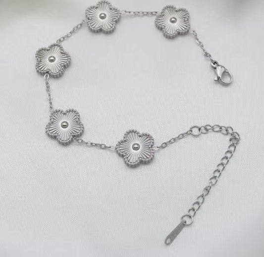 Silver Flower Bracelet