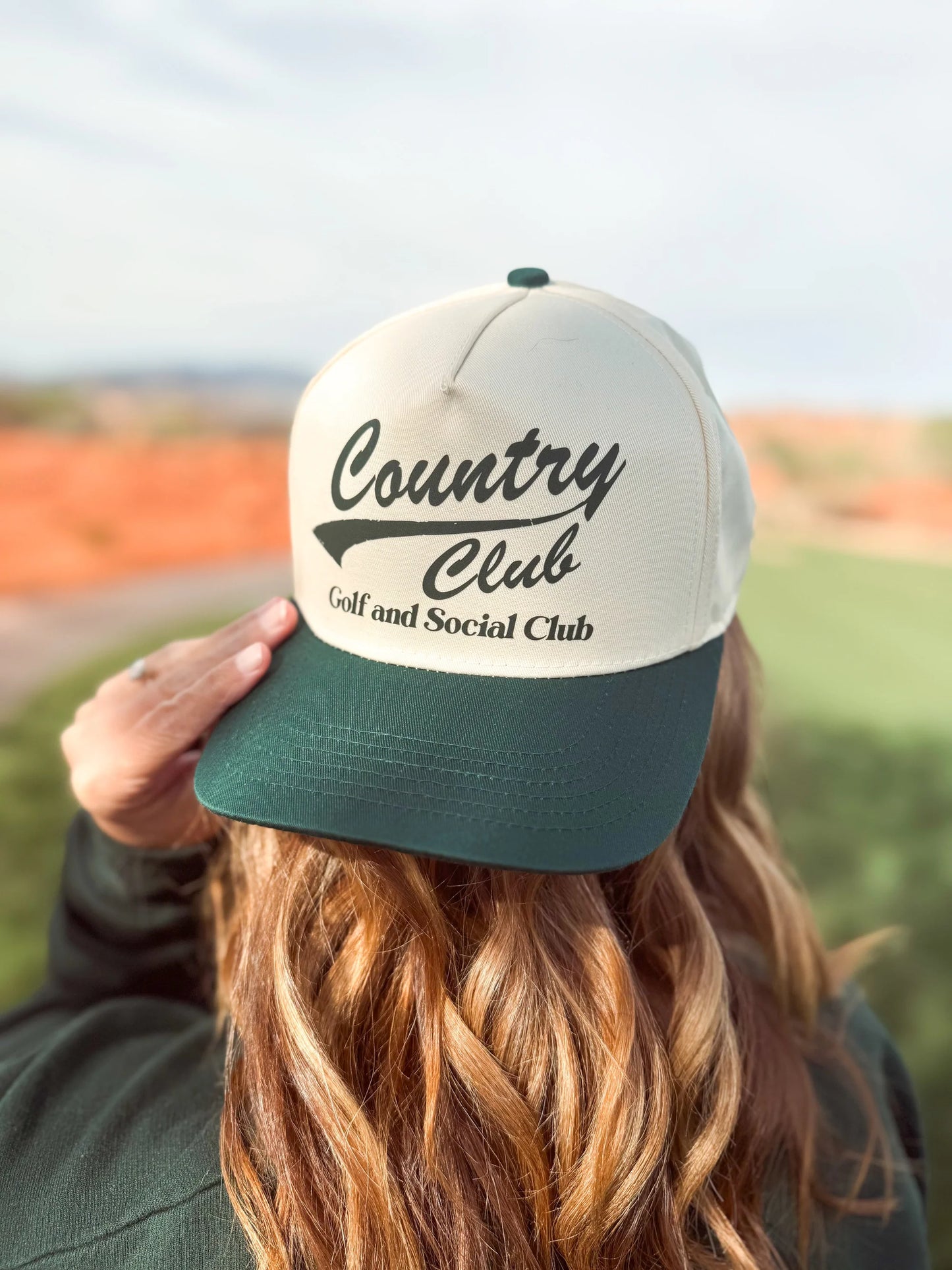 Country club golf and social two-toned ball cap
