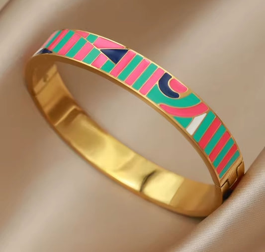 Stainless Steel Oil Paint Bangle